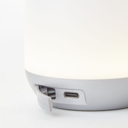 Brilliant - Вулична настільна LED лампа з регулюванням яскравості GEMMA LED/1,9W/5V IP44 білий