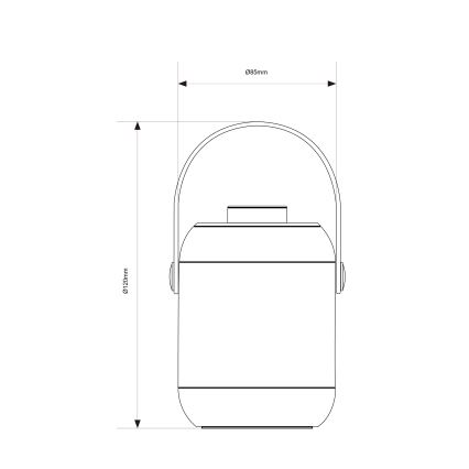 Brilliant - Вулична настільна LED лампа з регулюванням яскравості GEMMA LED/1,9W/5V IP44 білий