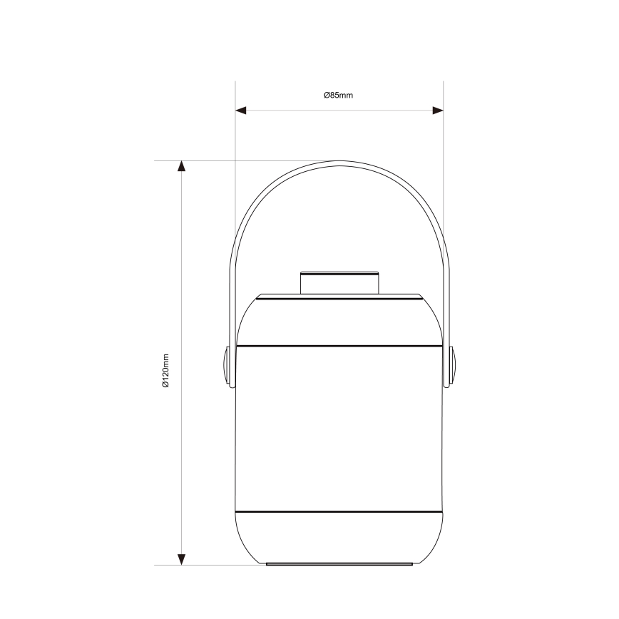 Brilliant - Вулична настільна LED лампа з регулюванням яскравості GEMMA LED/1,9W/5V IP44 білий