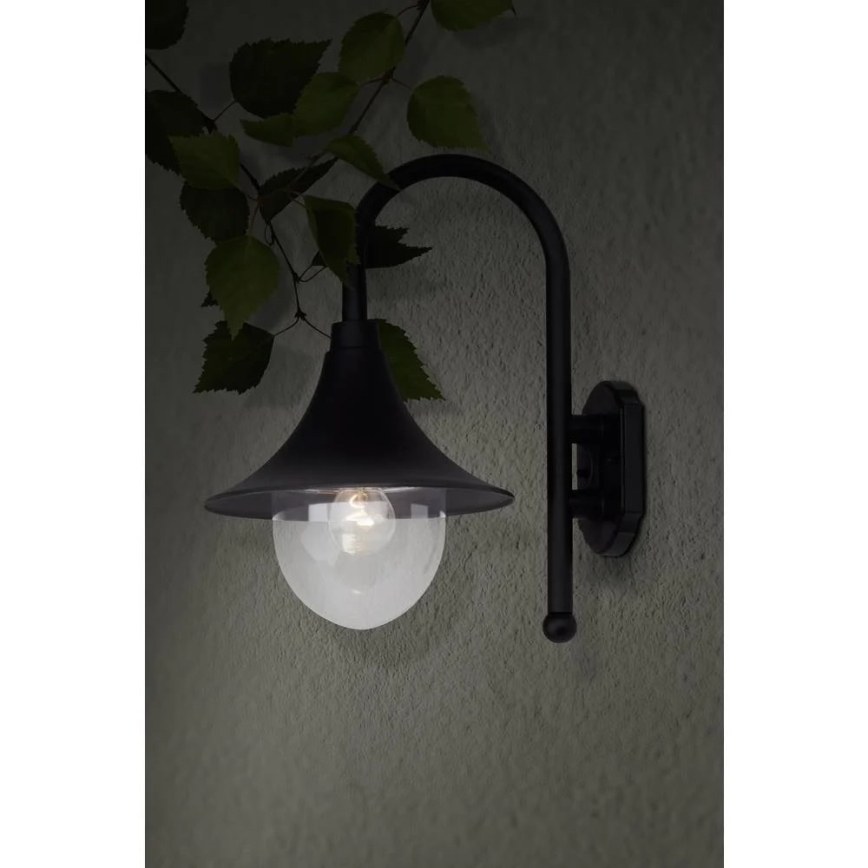 Brilliant - Вуличний настінний світильник BERNA 1xE27/60W/230V IP44 чорний