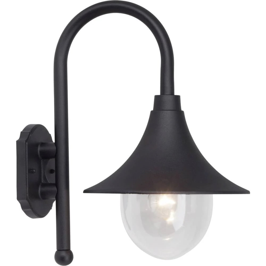 Brilliant - Вуличний настінний світильник BERNA 1xE27/60W/230V IP44 чорний