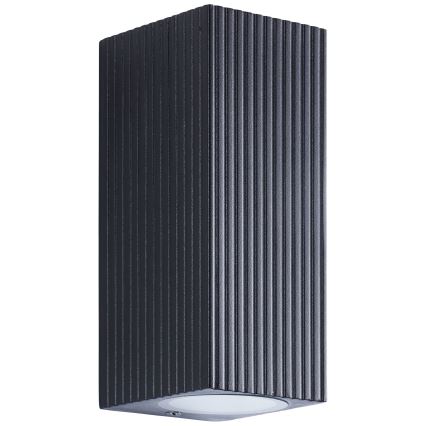 Brilliant - Вуличний настінний світильник JELANI 2xGU10/10W/230V IP44 чорний