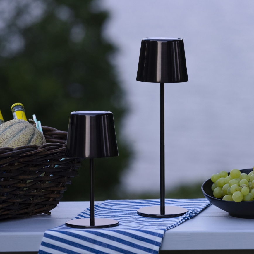 Brilliant - Світлодіодний димований сенсорний вуличний світильник XAANA LED/4W/5V 3000/4000/6500K 2600 mAh IP44 чорний