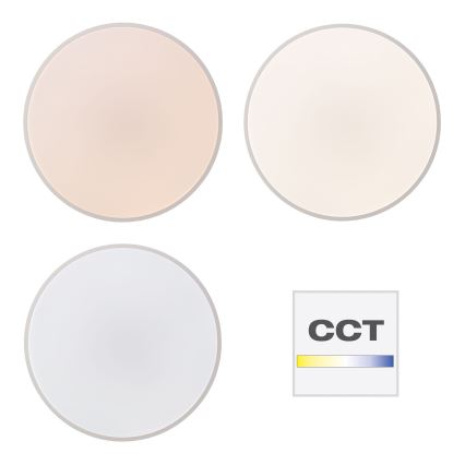 Brilliant — LED-стельовий світильник SLIMLINE з можливістю затемнення, 60 Вт, 230 В, 3000–6500 К, діаметр 49 см, білий, з пультом дистанційного керування
