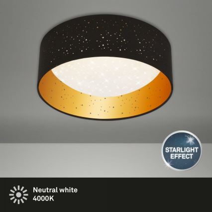 Brilo 3482-015 - Стельовий LED світильник MAILA STARRY LED/12W/230V чорний/золотий