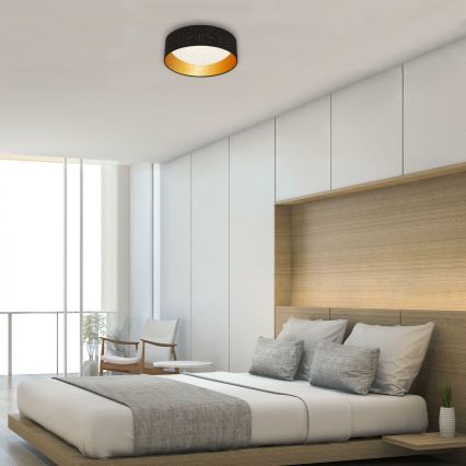 Brilo 3482-015 - Стельовий LED світильник MAILA STARRY LED/12W/230V чорний/золотий