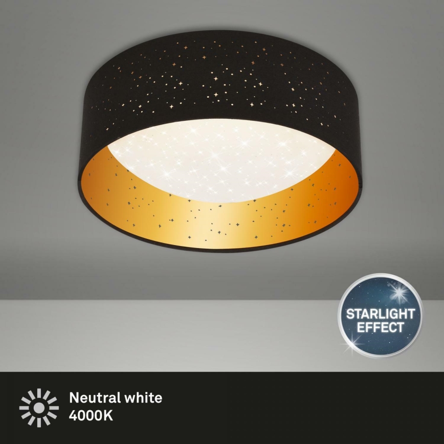 Brilo 3482-015 - Светодиодный потолочный светильник MAILA STARRY LED/12W/230V черный/золотистый