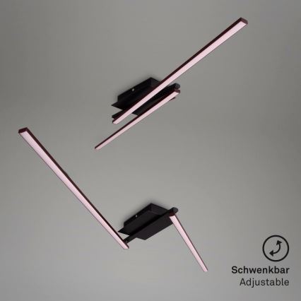 Brilo 3500-015 - Пристельова LED люстра STAFF 2xLED/6W/230V чорний