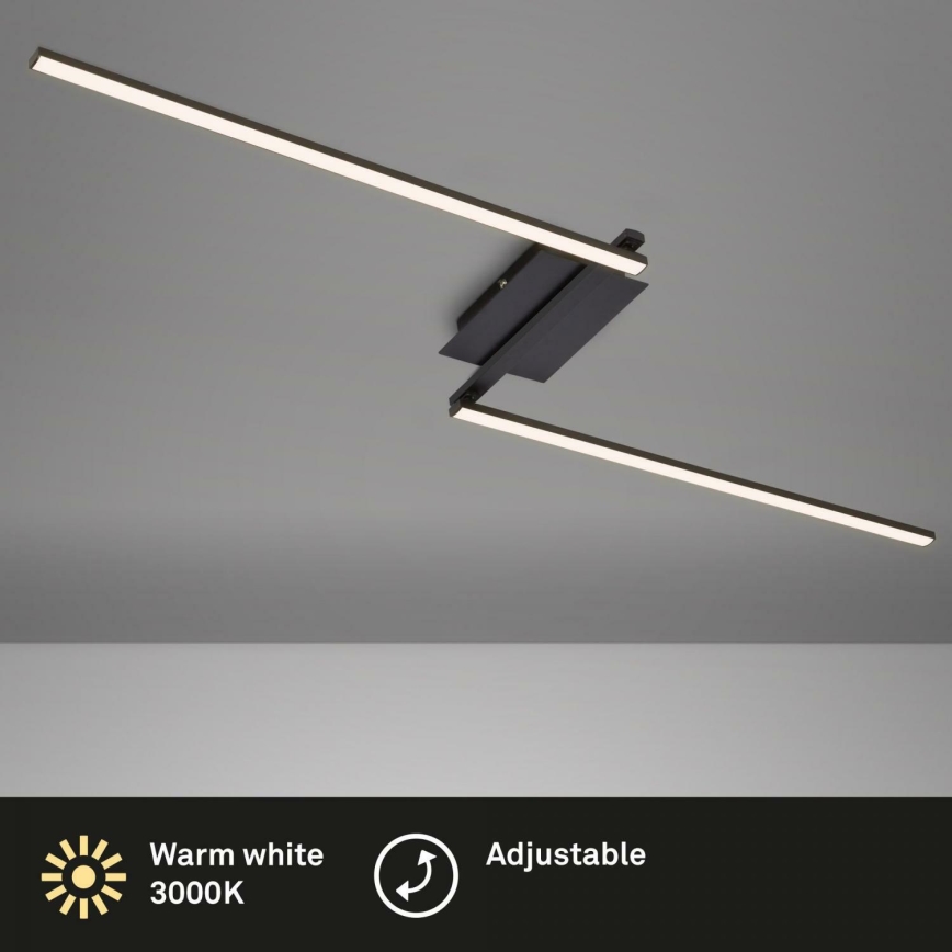 Brilo 3500-015 - Пристельова LED люстра STAFF 2xLED/6W/230V чорний