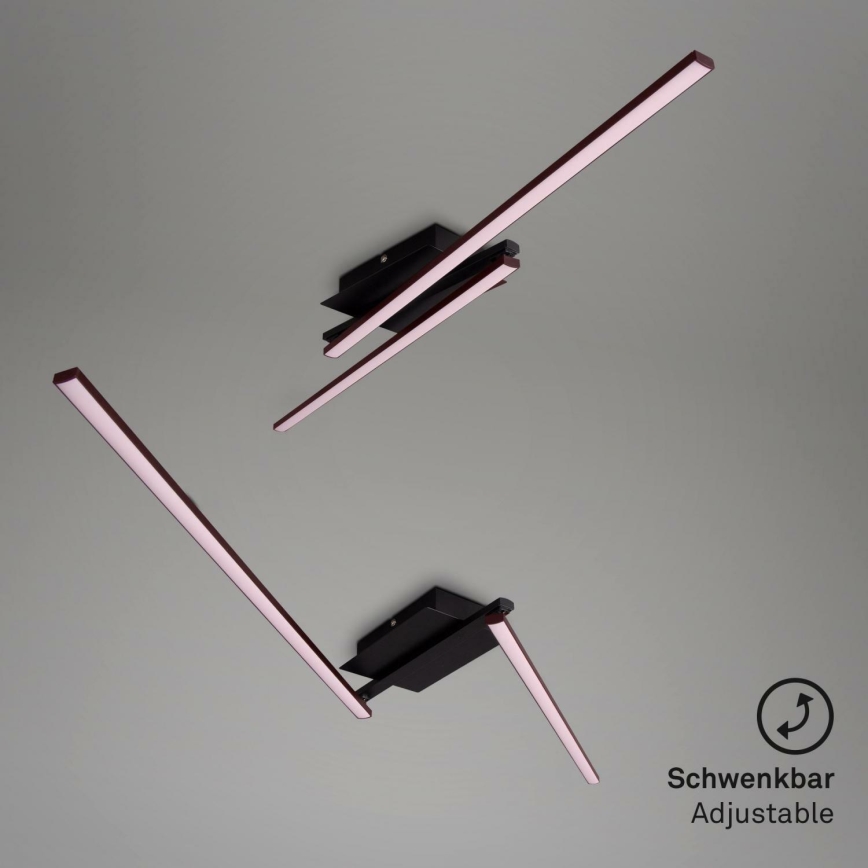 Brilo 3500-015 - Светодиодная припотолочная люстра STAFF 2xLED/6W/230V черный
