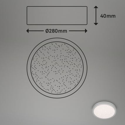 Brilo 3649-014 - Светодиодный потолочный светильник для ванной комнаты RUNA LED/18,5W/230V IP44 серебристый