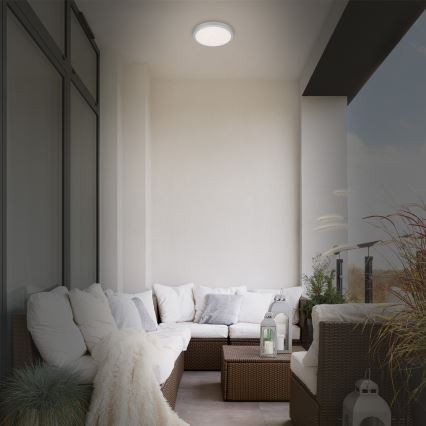 Brilo 3649-014 - Світлодіодний стельовий світильник для ванної кімнати RUNA LED/18,5W/230V IP44 срібний