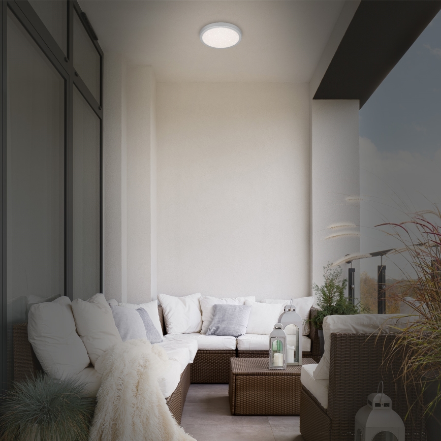 Brilo 3649-014 - Світлодіодний стельовий світильник для ванної кімнати RUNA LED/18,5W/230V IP44 срібний