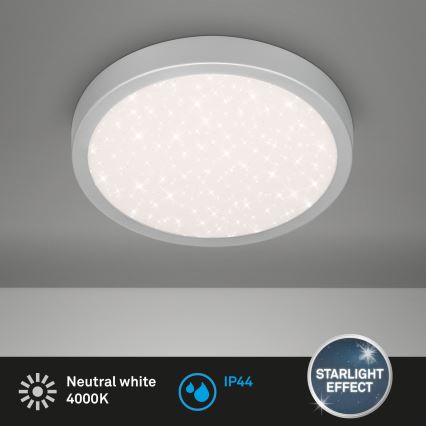 Brilo 3649-014 - Світлодіодний стельовий світильник для ванної кімнати RUNA LED/18,5W/230V IP44 срібний