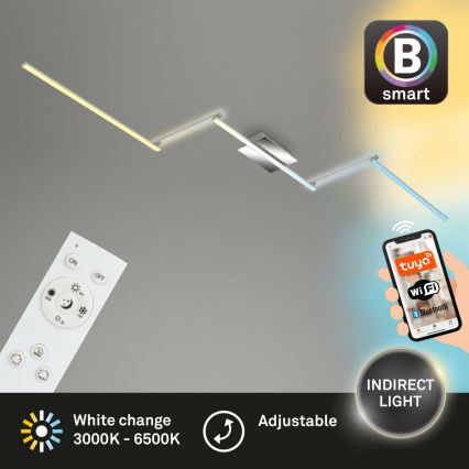 Brilo 3737-018 - Светодиодный потолочный светильник с регулированием яркости SMART LED/24W/230V 3000-6500K Wi-Fi Tuya + дистанционное управление