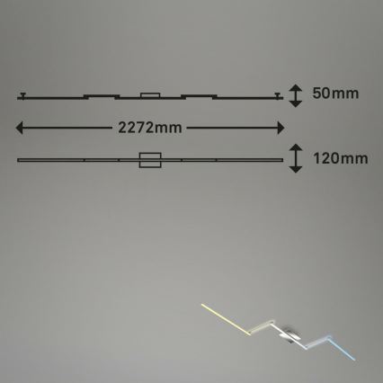 Brilo 3737-018 - Светодиодный потолочный светильник с регулированием яркости SMART LED/24W/230V 3000-6500K Wi-Fi Tuya + дистанционное управление