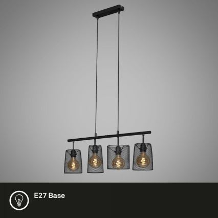 Brilo 4026-045 - Подвесная люстра RETRO 4xE27/60W/230V
