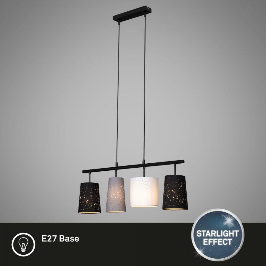Brilo 4027-045 - Підвісна люстра SHADES 4xE27/40W/230V