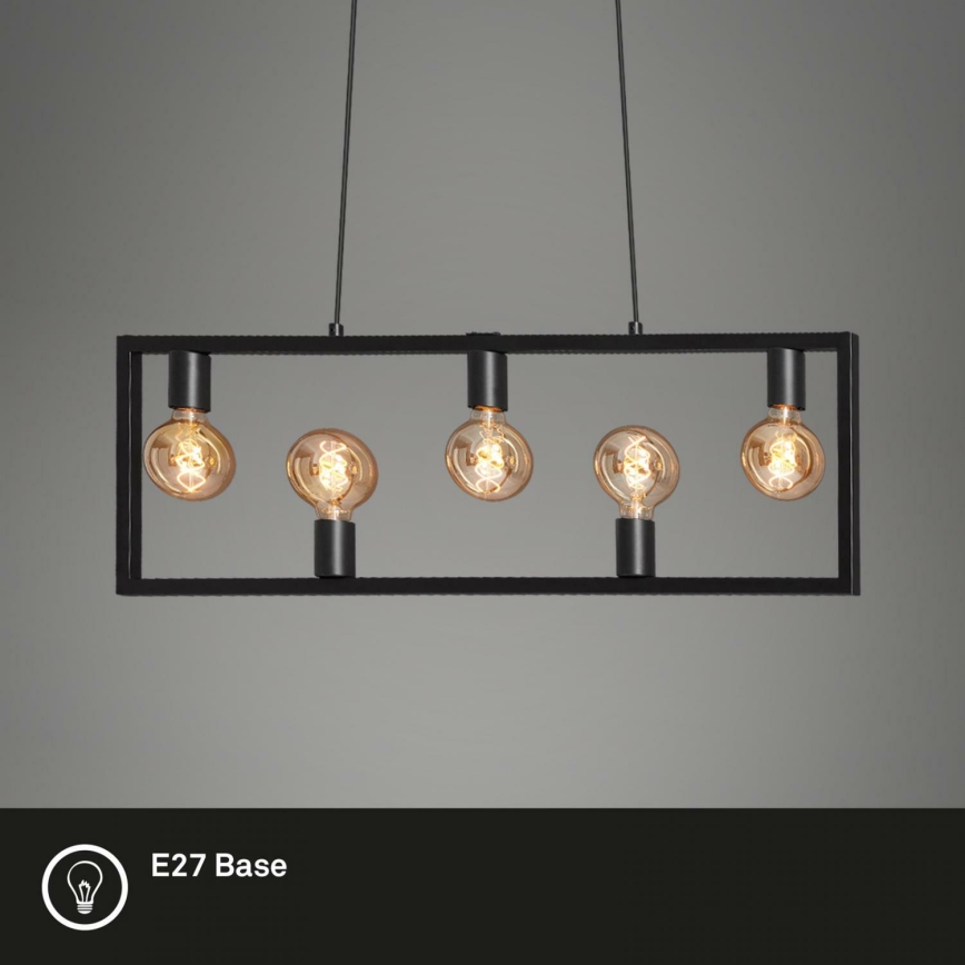Brilo 4028-055 - Підвісна люстра KOTAK VINTAGE 5xE27/40W/230V