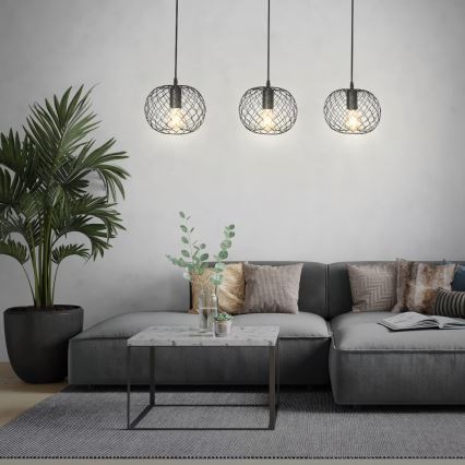 Brilo 4037-035 - Подвесная люстра на кабеле WINKI 3xE27/40W/230V