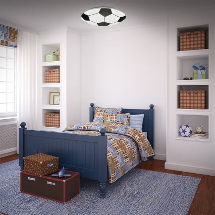 Brilo - Детский светодиодный потолочный светильник FOTBALL LED/12W/230V