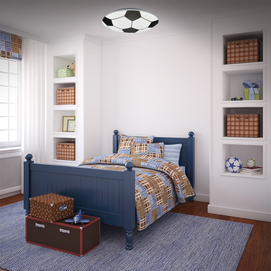 Brilo - Детский светодиодный потолочный светильник FOTBALL LED/12W/230V