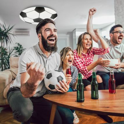Brilo - Детский светодиодный потолочный светильник FOTBALL LED/12W/230V