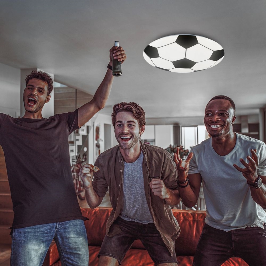 Brilo - Детский светодиодный потолочный светильник FOTBALL LED/12W/230V