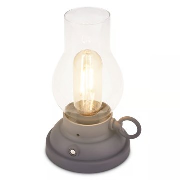 Brilo - диммируемая светодиодная уличная аккумуляторная настольная лампа KANEA LED/1,5W/5V IP44 1200 mAh антрацит