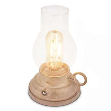 Brilo - диммируемая уличная аккумуляторная настольная лампа KANEA LED/1,5W/5V IP44 1200 mAh бежевая
