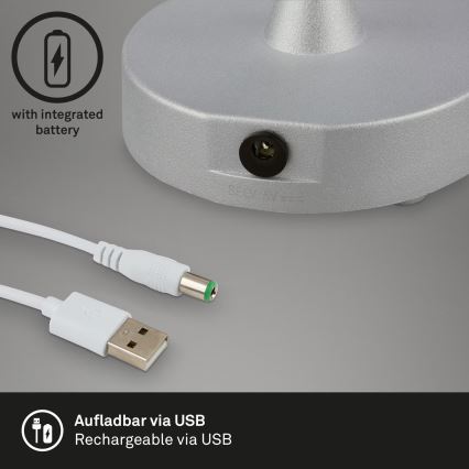 Brilo - диммируемая уличная перезаряжаемая настольная лампа OLANA LED/3W/5V IP44