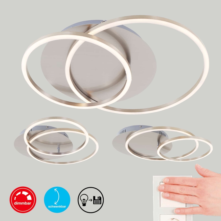 Brilo - Диммируемый потолочный светильник FRAMES LED/14W/230V + LED/22W 3000K