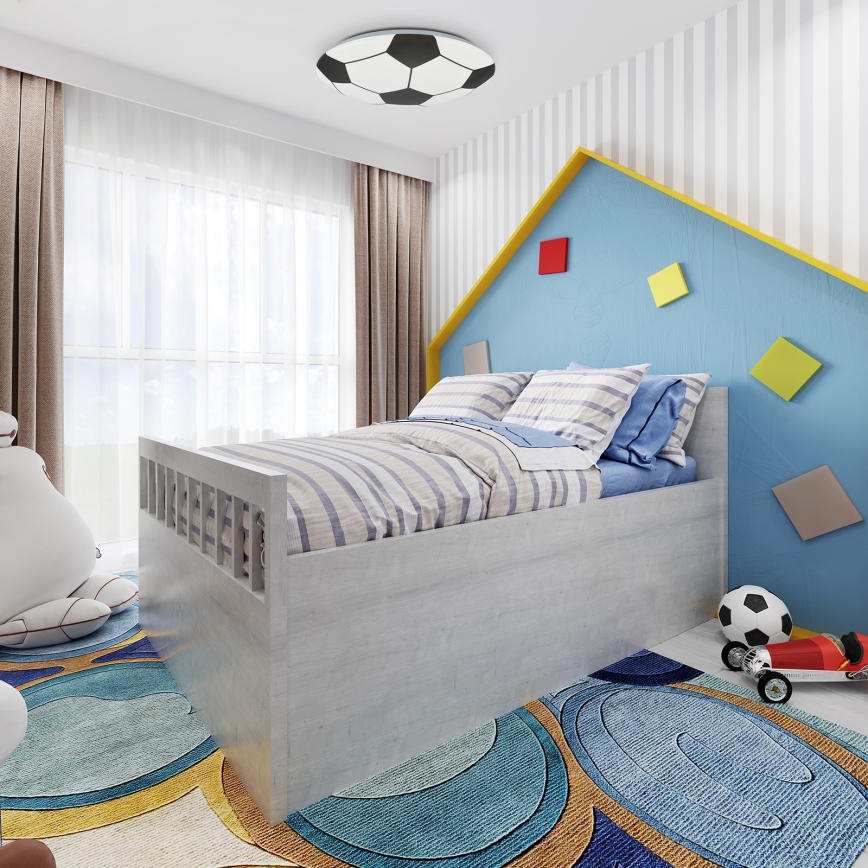 Brilo - Дитячий світлодіодний стельовий світильник FOTBALL LED/12W/230V