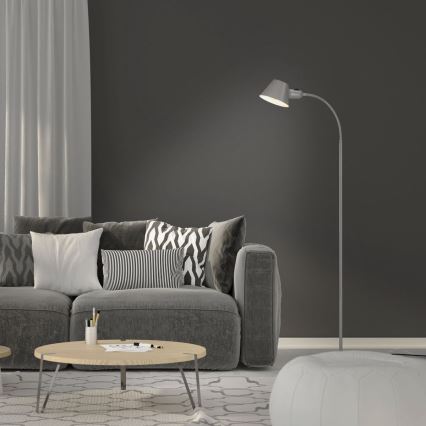 Brilo - Гибкий торшер 1xE27/10W/230V серебристый