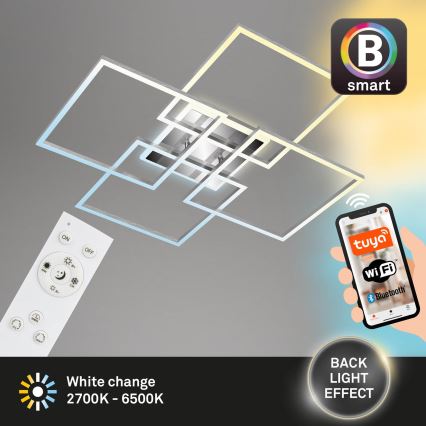 Brilo - Світлодіодна регульована накладна люстра FRAME LED/50W/230V 2700-6500K Wi-Fi Tuya + дистанційне керування