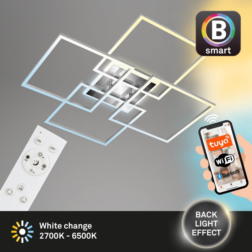 Brilo - Світлодіодна регульована накладна люстра FRAME LED/50W/230V 2700-6500K Wi-Fi Tuya + дистанційне керування
