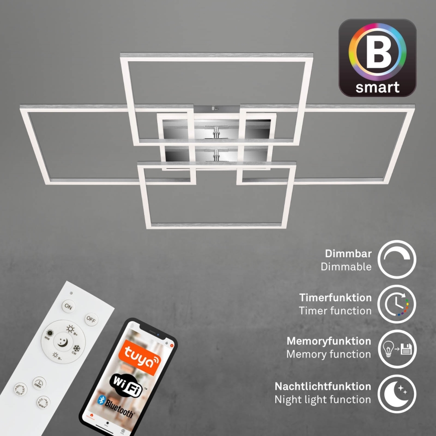 Brilo - Світлодіодна регульована накладна люстра FRAME LED/50W/230V 2700-6500K Wi-Fi Tuya + дистанційне керування
