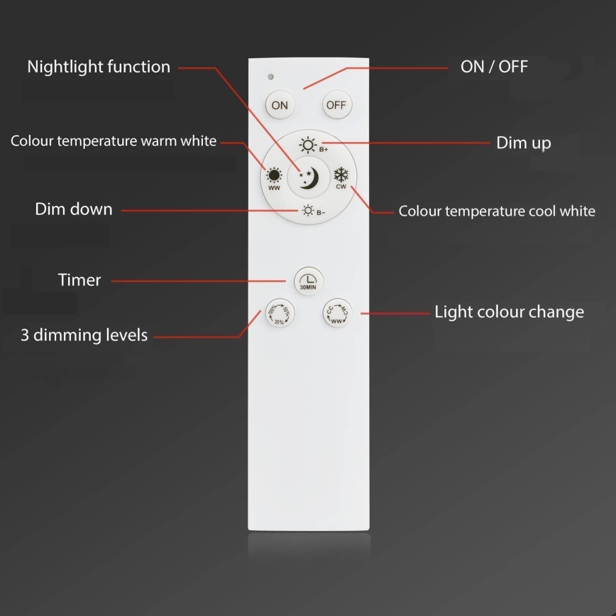 Brilo - Світлодіодна регульована накладна люстра FRAME LED/50W/230V 2700-6500K Wi-Fi Tuya + дистанційне керування