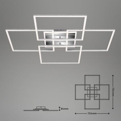 Brilo - Світлодіодна регульована накладна люстра FRAME LED/50W/230V 2700-6500K Wi-Fi Tuya + дистанційне керування