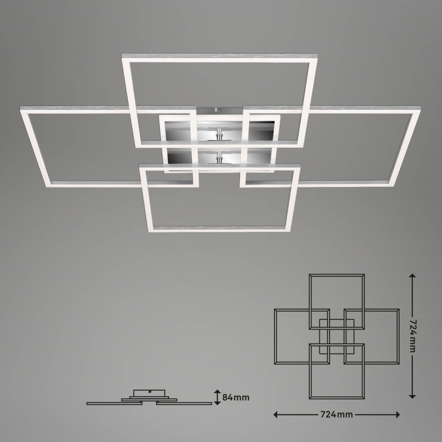 Brilo - Світлодіодна регульована накладна люстра FRAME LED/50W/230V 2700-6500K Wi-Fi Tuya + дистанційне керування