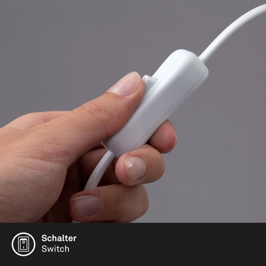 Brilo - LED Гнучка настільна лампа з затискачем TRASNA LED/7,5W/230V білий