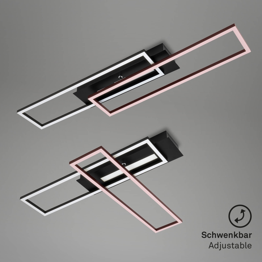 Brilo - Накладная светодиодная люстра FRAME 2xLED/20W/230V черная