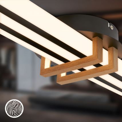 Brilo - LED потолочный светильник TINKA LED/30W/230V 3000K черный