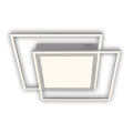 Brilo - LED потолочный светильник 2xLED/16W/230V + LED/19W 51,5x51,5 cm матовый хром