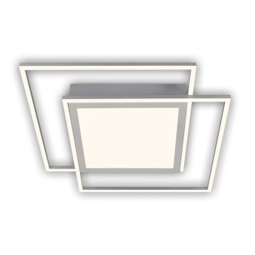 Brilo - LED потолочный светильник 2xLED/16W/230V + LED/19W 51,5x51,5 cm матовый хром