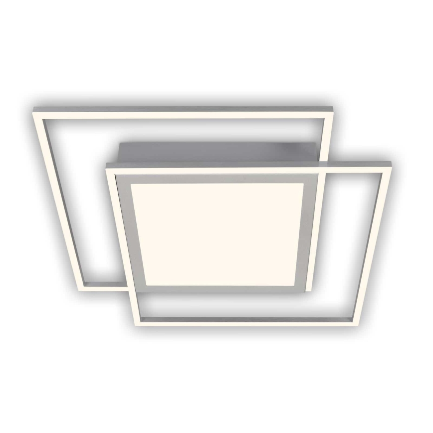 Brilo - LED потолочный светильник 2xLED/16W/230V + LED/19W 51,5x51,5 cm матовый хром