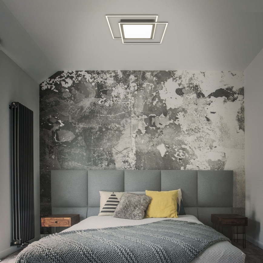 Brilo - LED потолочный светильник 2xLED/16W/230V + LED/19W 51,5x51,5 см черный