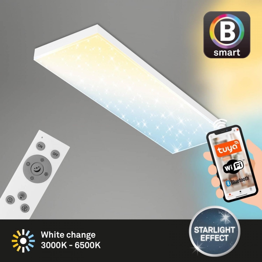 Brilo - LED Пристельова панель з регулюванням яскравості FRAMELESS LED/28W/230V 3000-6500K Wi-Fi Tuya + пульт дистанційного керування