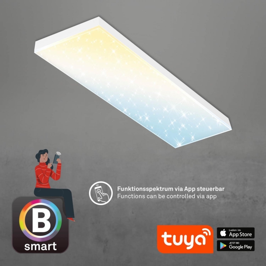 Brilo - LED Пристельова панель з регулюванням яскравості FRAMELESS LED/28W/230V 3000-6500K Wi-Fi Tuya + пульт дистанційного керування