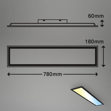 Brilo - LED Пристельова панель з регулюванням яскравості LED/24,5W/230V 3000-6500K + пульт дистанційного керування